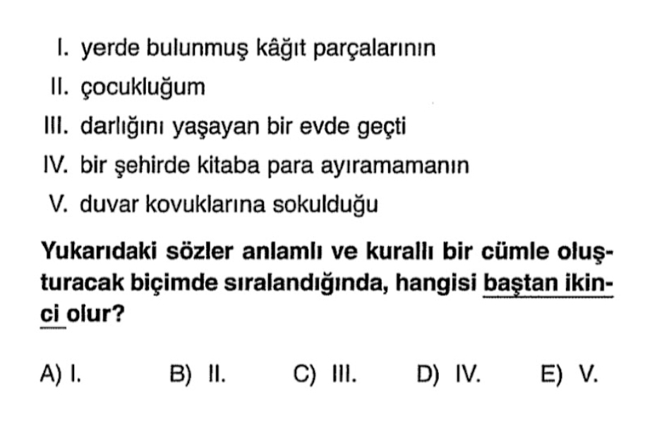Soru Görseli
